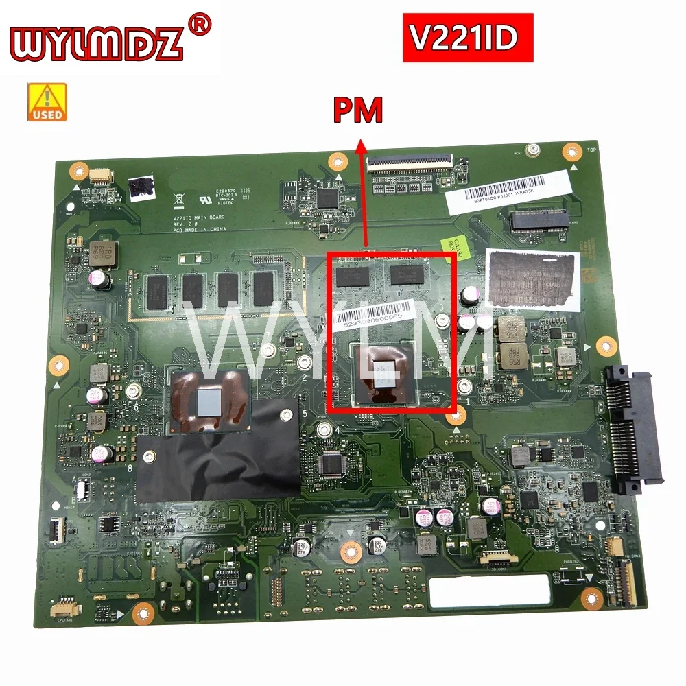 V221ID J3355/J4205 CPU 4GB  RAM  GM/PM  Motherboard For Asus Vivo AiO V221 V221I V221ID Mainboard