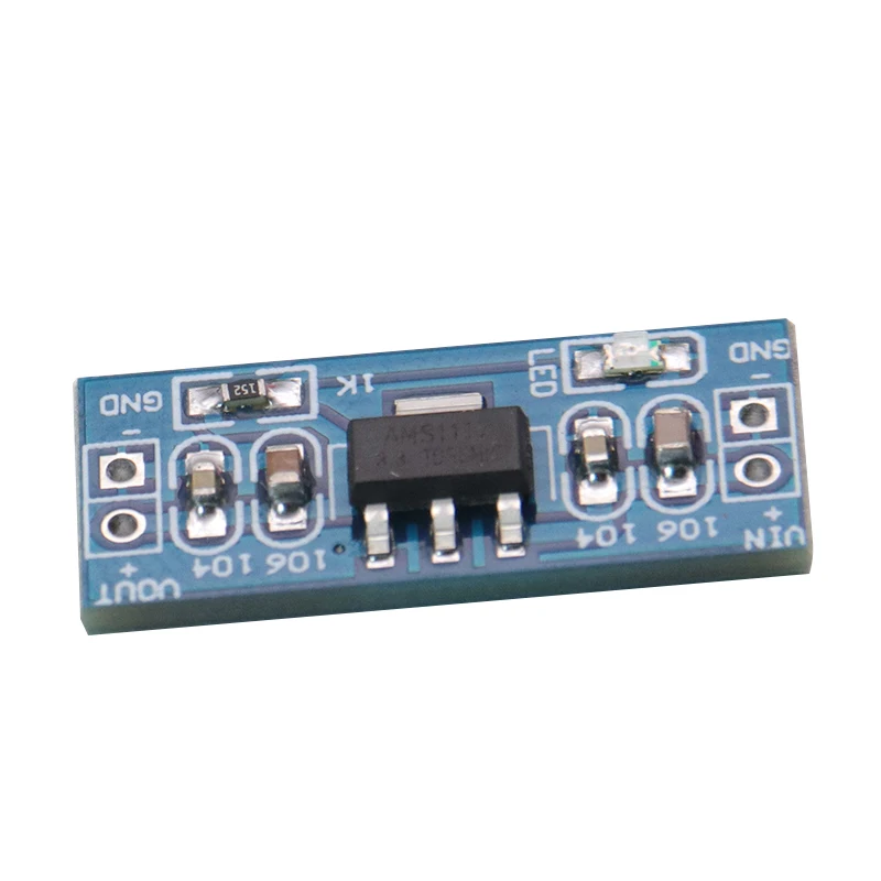 Step-Down Módulo de Alimentação, MCU Regulador Board, AMS1117, 3.3V, 100pcs