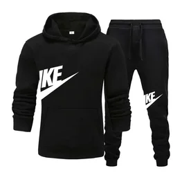 Autumn and winter men's and women's sweatpants set 2024 new brand hoodie jumper + casual fashion fitness jogging two-piece set