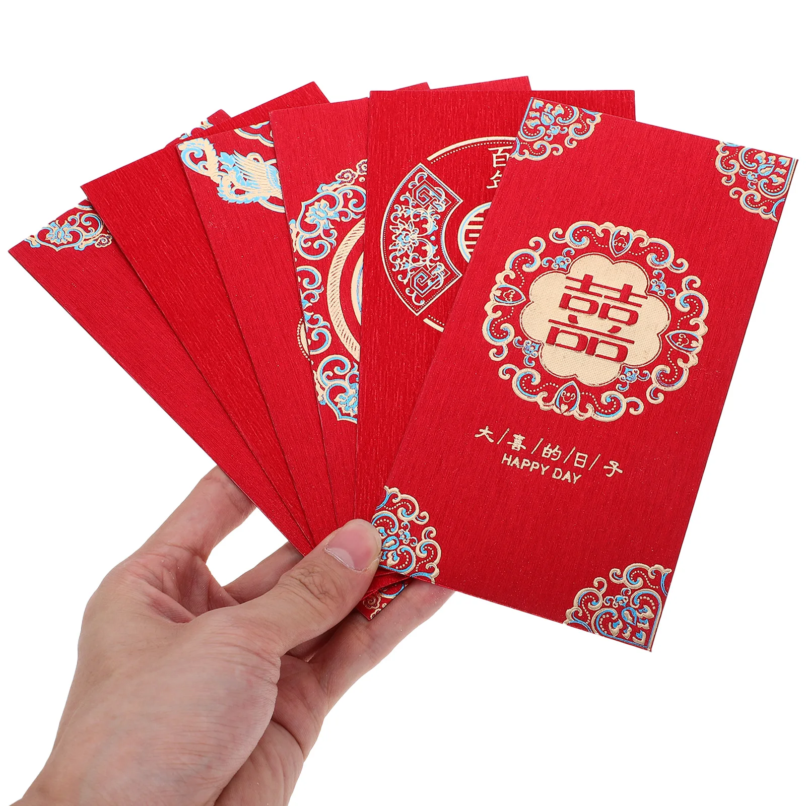 

12 Red Envelopes Chinese Style Wedding Cash Holder Surname Packet 2 Packs Good Paper Material Exquisite Workmanship Suitable