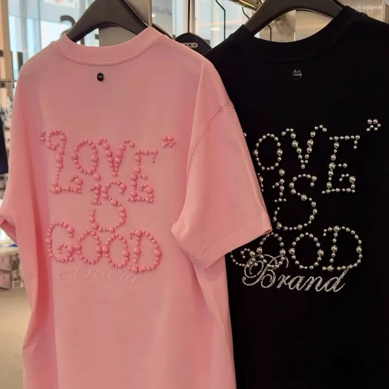 

Футболка с короткими рукавами Love Is Good Pearl, футболки GOODBRAND, летние мужские и женские уличные повседневные легкие дышащие топы, одежда