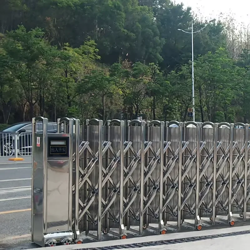 Stainless Steel Automatic Folding Gate Electric Retractable Sliding Driveway Entrance Security Gate