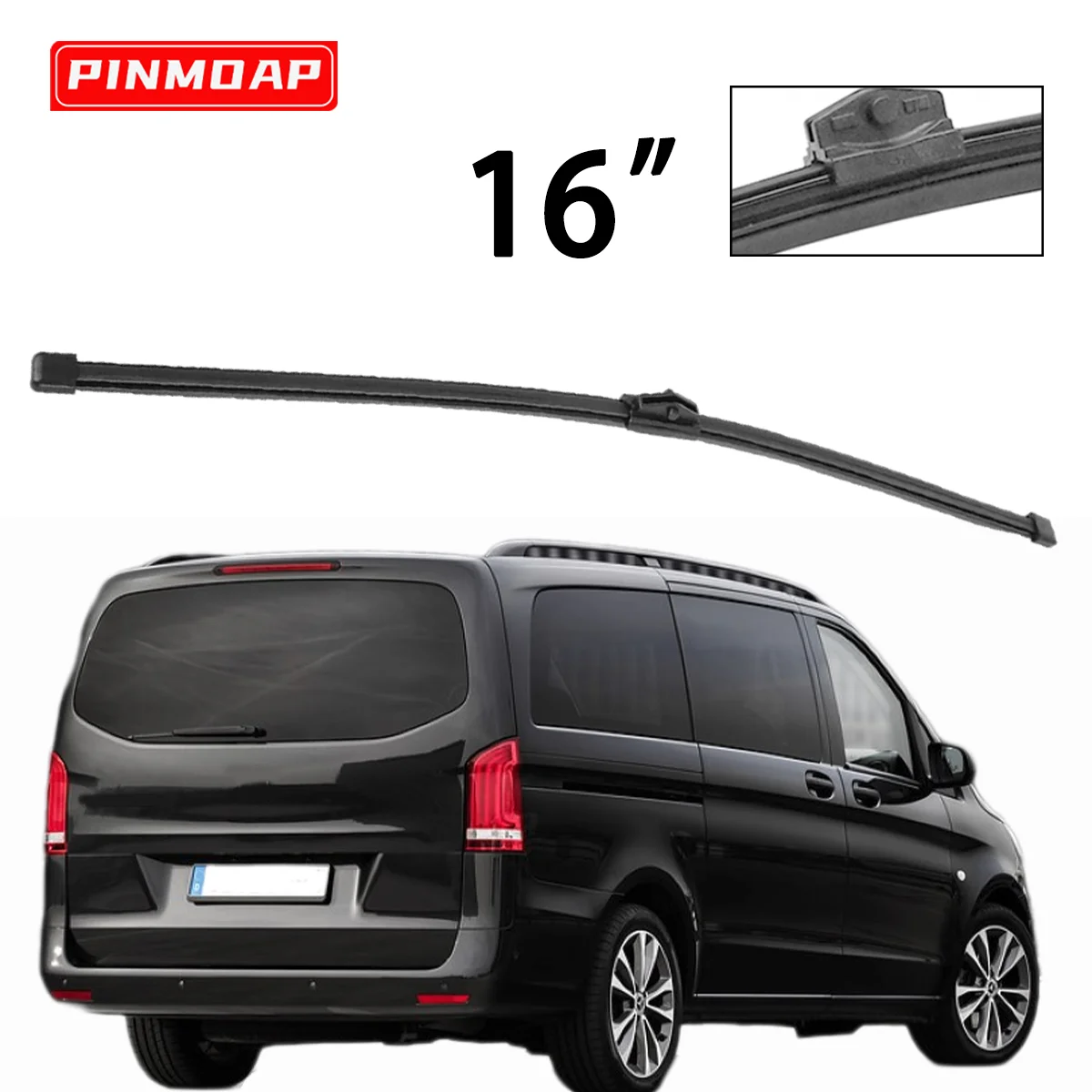 1 Stück 16-Zoll-Heckwischerblatt passend für Mercedes Benz Vito Tourer V250 W447 2014-2023 Windschutzscheibe Heckscheibenwischerblatt