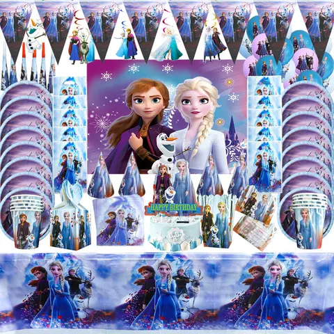 Disney-Globos de aluminio de Frozen para niña, decoraciones de helio para fiesta de cumpleaños, Baby Shower, reina de hielo de dibujos animados, Elsa, Olaf, 20 personas