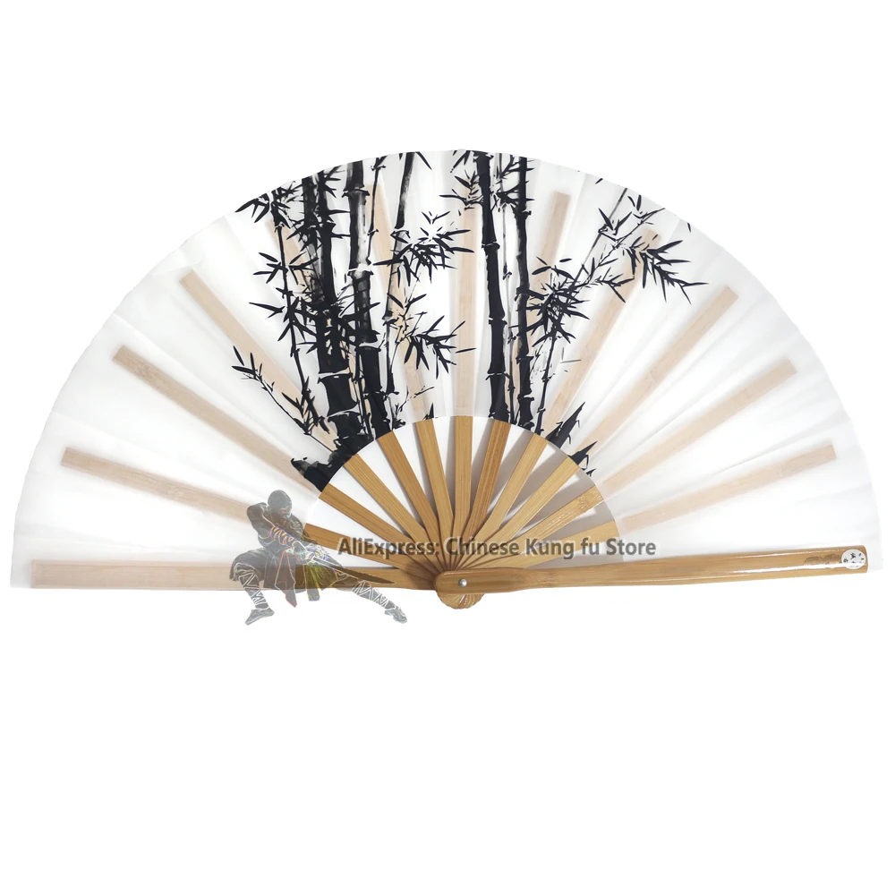 Beautiful Chinese Bamboo Tai Chi Fans Wushu Kung Fu Fan Martial Arts Equipment