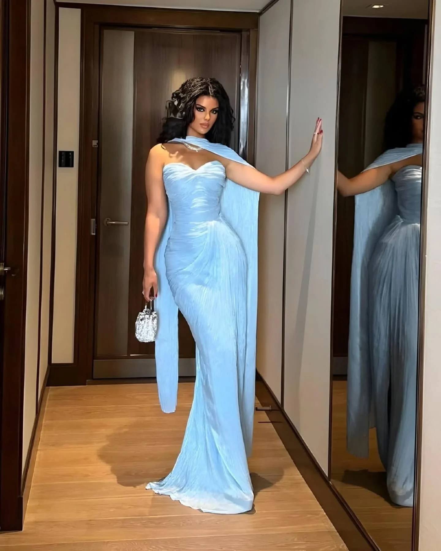 Fatapaese personalizado 2025 querida plissado totalmente luxo vestidos de noite sem mangas bainha até o chão em linha reta vestidos de baile femininos