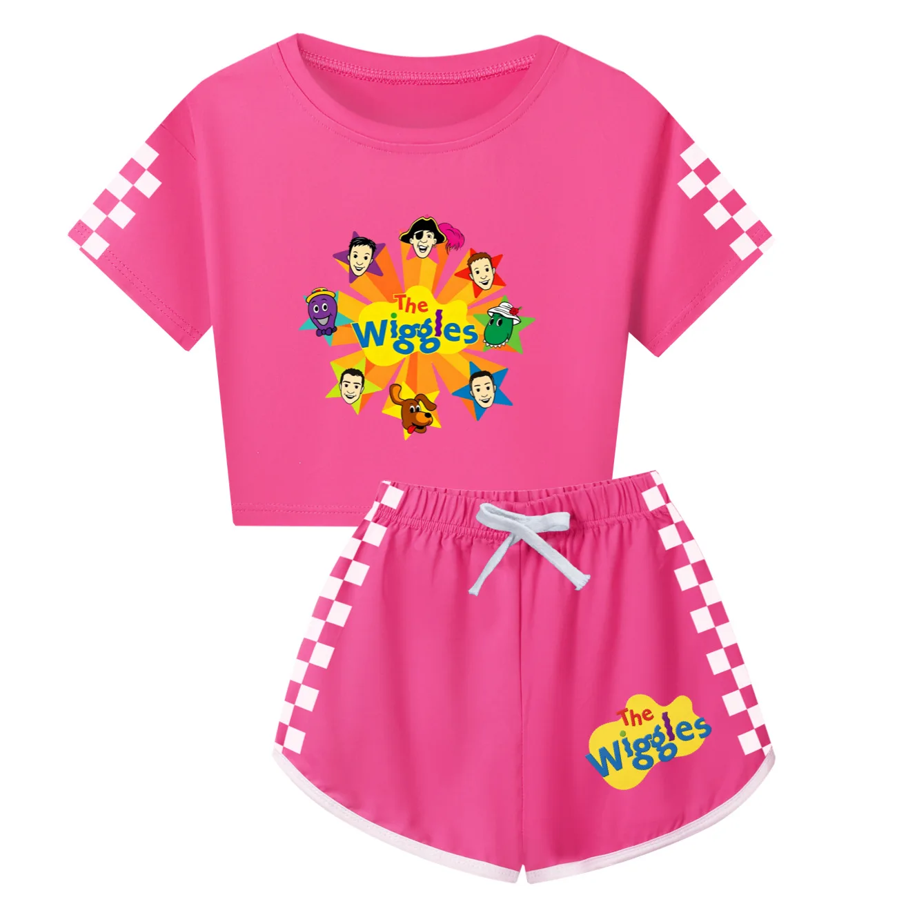 The Wiggles Jungen-Kleidungssets, Kinder-T-Shirts, Shorts, 2-teiliges Set, Teenager-Mädchen-Trainingsanzug, Baby-Outfits, Anzug, Urlaubsgeschenk 5748 – Detail 4