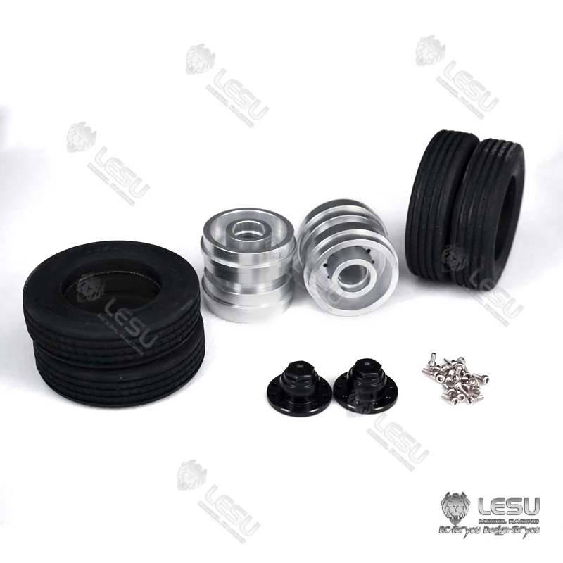 Metalen Hub Dual Wheel voor 1/14 LESU A0001 Trailer RC Tractor Truck DIY Model Auto Afstandsbediening TAMIYA Voertuigen Speelgoed voor Volwassenen