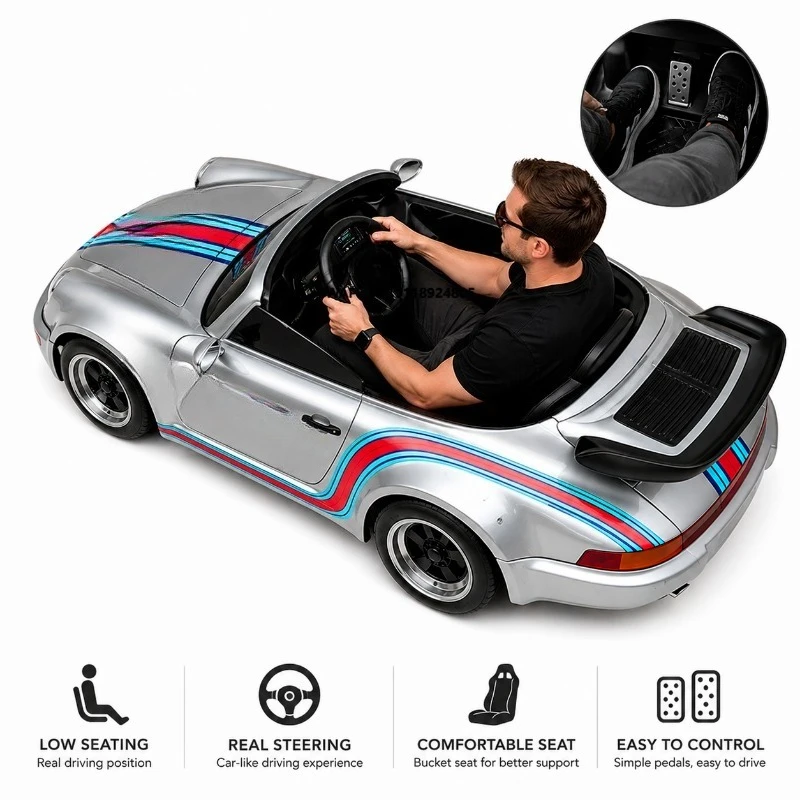 Adult Retro Racing 2500W Electric Drift Go Kart Wholesale for Dealers Amusement Park Rental Use