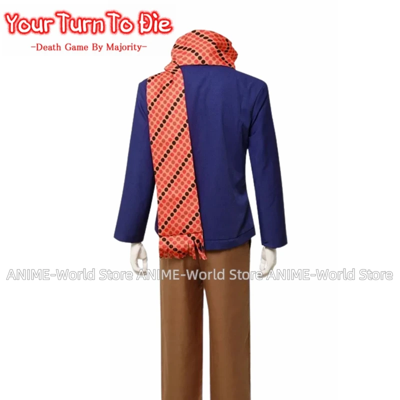 Game Your Turn To Die Shin Tsukimi Halloween Cosplay Costume Wig Include Scarf Hat Full Set