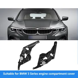 2PCS Car Front Engine Compartment Protective Cover For BMW 3 Series G20 G28 2020 2021 2022 2023 Dustproof Headlight Modification