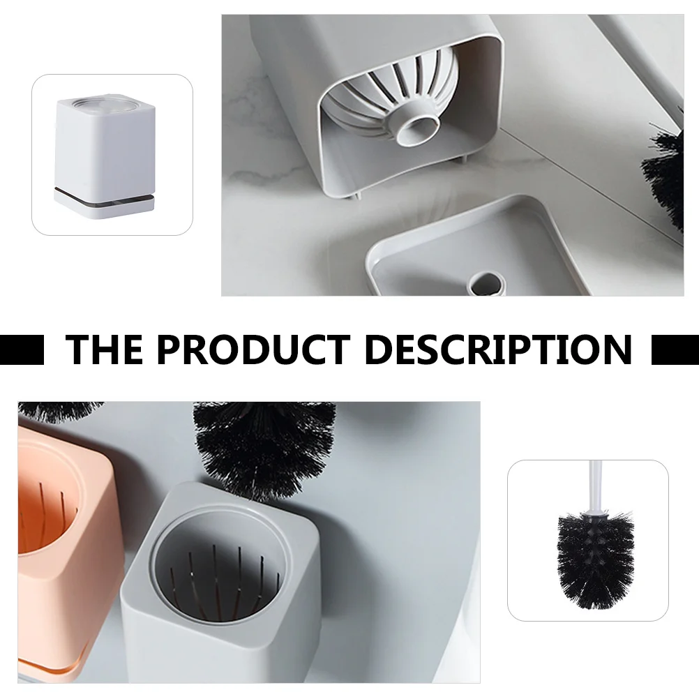 

1Pcs Toilet Brush Cleaning Kit Long Handle Household Bathroom Brush Holder Design No Residue Cleaning Tool for Home Supply