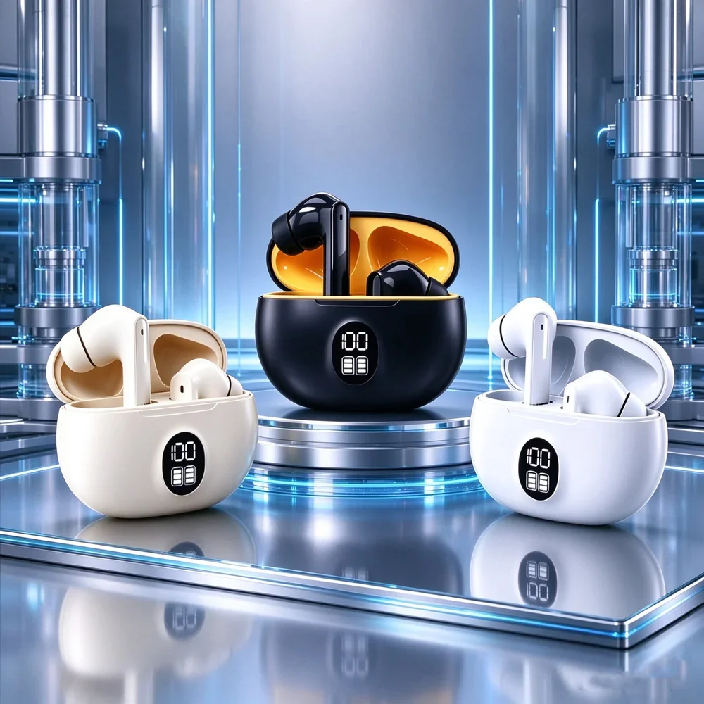 TWS Bluetooth Headphones Wireless Earbuds Create Natural Music Field Snug Ear Shape Handy Storage Box for Commuting