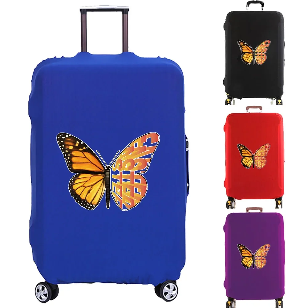 

Luggage Cover Suitcase Protector In 18-32 Inch Trolley Case Reticulated Butterfly Print Thicken Elasticity Anti-Scratch Dust Set