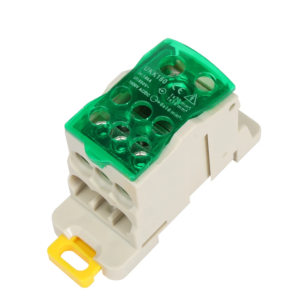 UKK Verdeelkast 80A 125A 160A 1 In Meerdere Uitgangen Elektrische Draadverbindingskast S DIN-rail Klemmenblok Stroom PlI