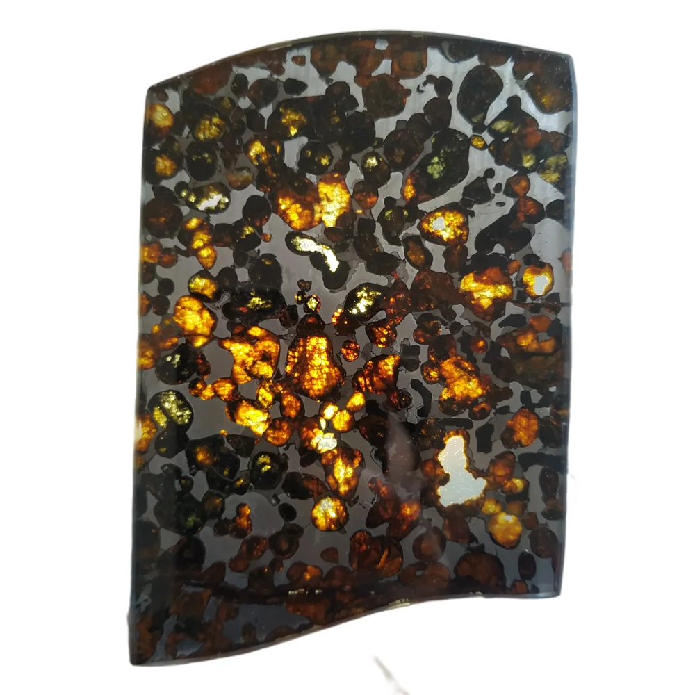 Sericho Kenya Olive Meteorite Slice High quality Olive Meteorite Specimen Natural Meteorite Material Crafts