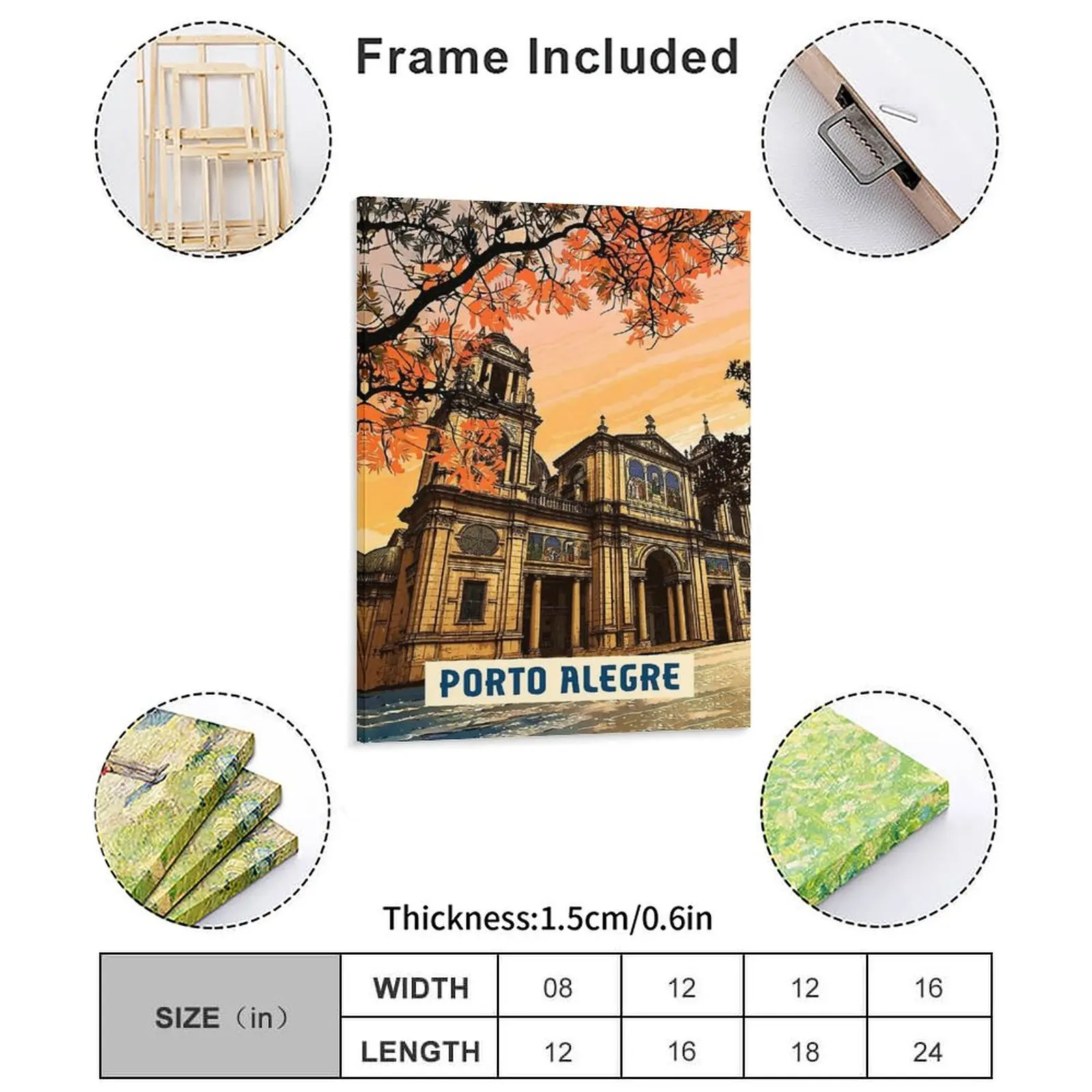 Edinburgh Malmo Dresden  Yerevan Manchester Cincinnati Singapore Porto Alegre Canvas Painting Club Framed Wall Paintings