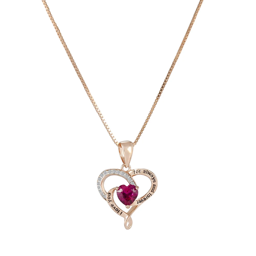 

TKJ стерлингового серебра 925, классический ослепительный рубиновый кулон в форме сердца, ожерелье с цирконием CZ, кулон в форме сердца, цепочка, женские свадебные украшения
