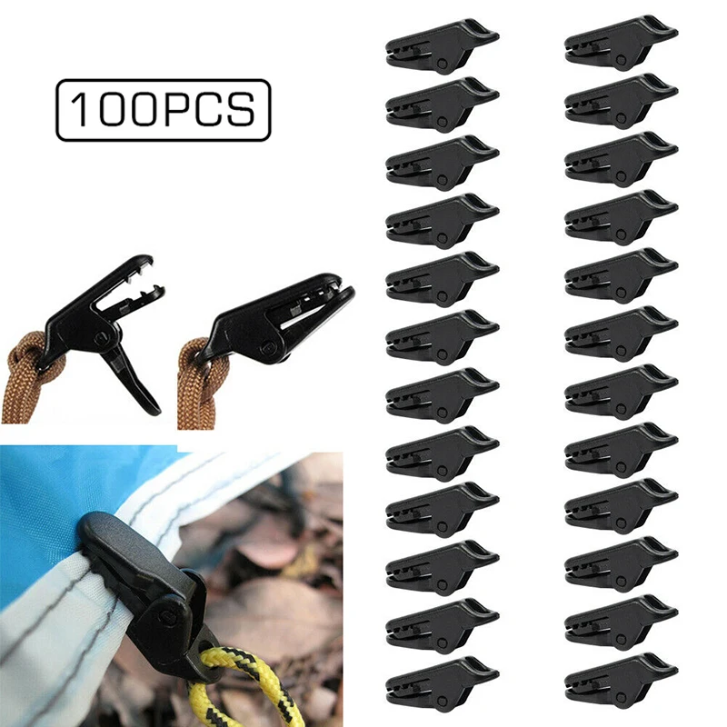 

20PCS Awning Tent Clamps Tarp Clip Set Canopy Snap Hangers Tarpaulin Clip Snap Clamp Outdoor Camping Tent Accessories