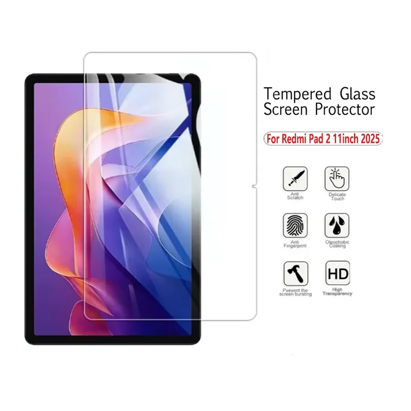 

Пленка из закаленного стекла для Xiaomi Redmi Pad 2 11 дюймов 2025 HD 9H Защитная пленка от царапин для Redmi Pad2 2025 11 дюймов Пленка для планшета
