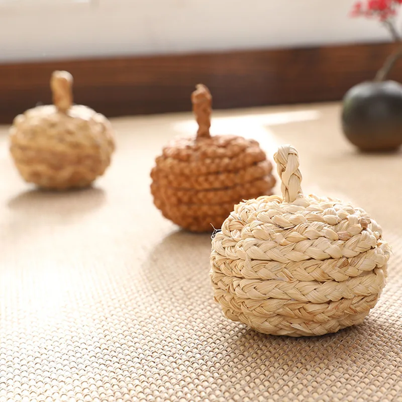 1pcs Halloween Pumpkin Ball Straw Woven Decoration Christmas Tree Hanging Carrot Woven Crafts DIY Handmade Decoration