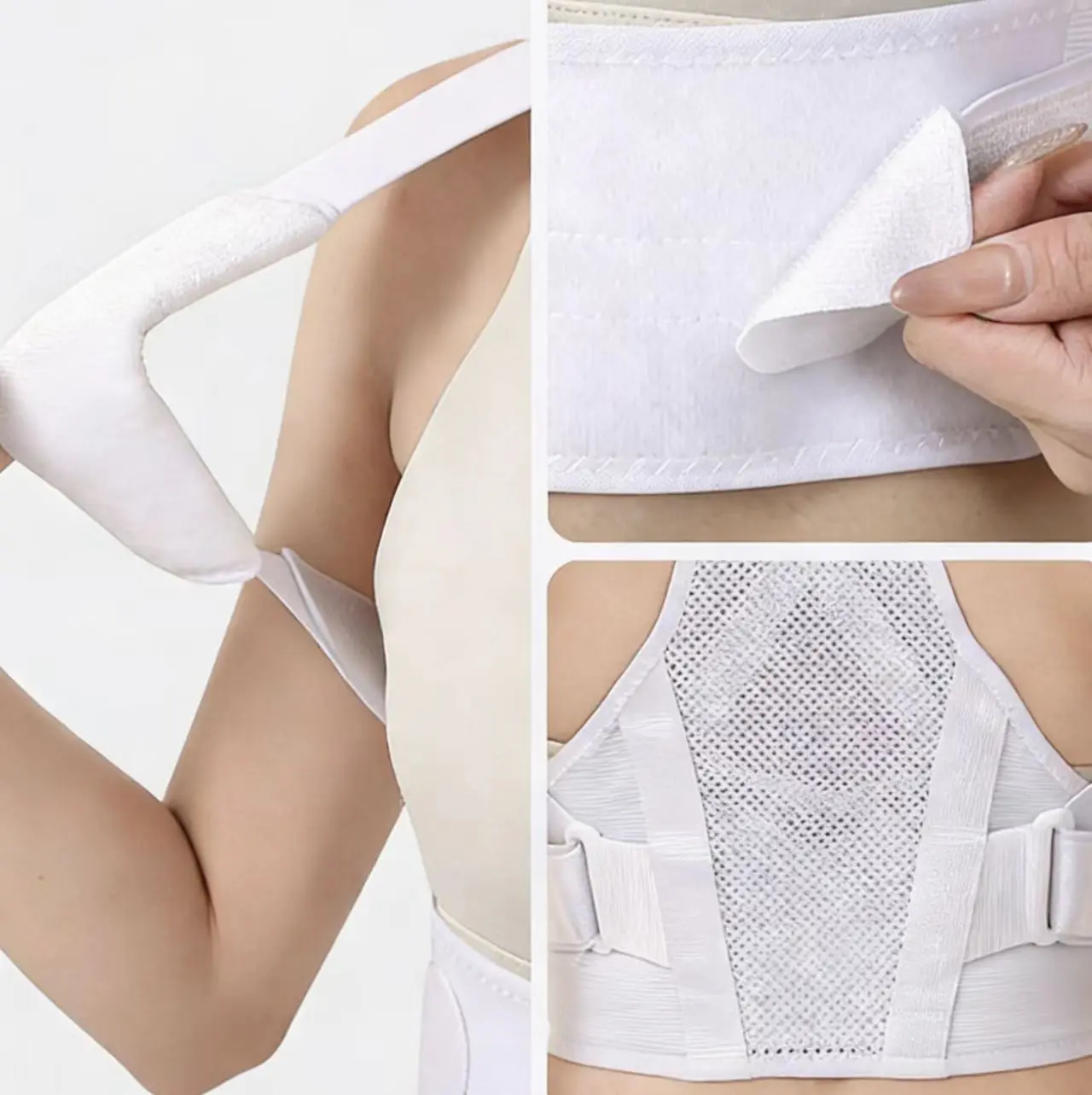 Hunchback Orthotic Device Posture Corrector Skin-Friendly Ventilate Shoulder Opening Straight Shoulder Inner Wear Adult Suspende - view 5
