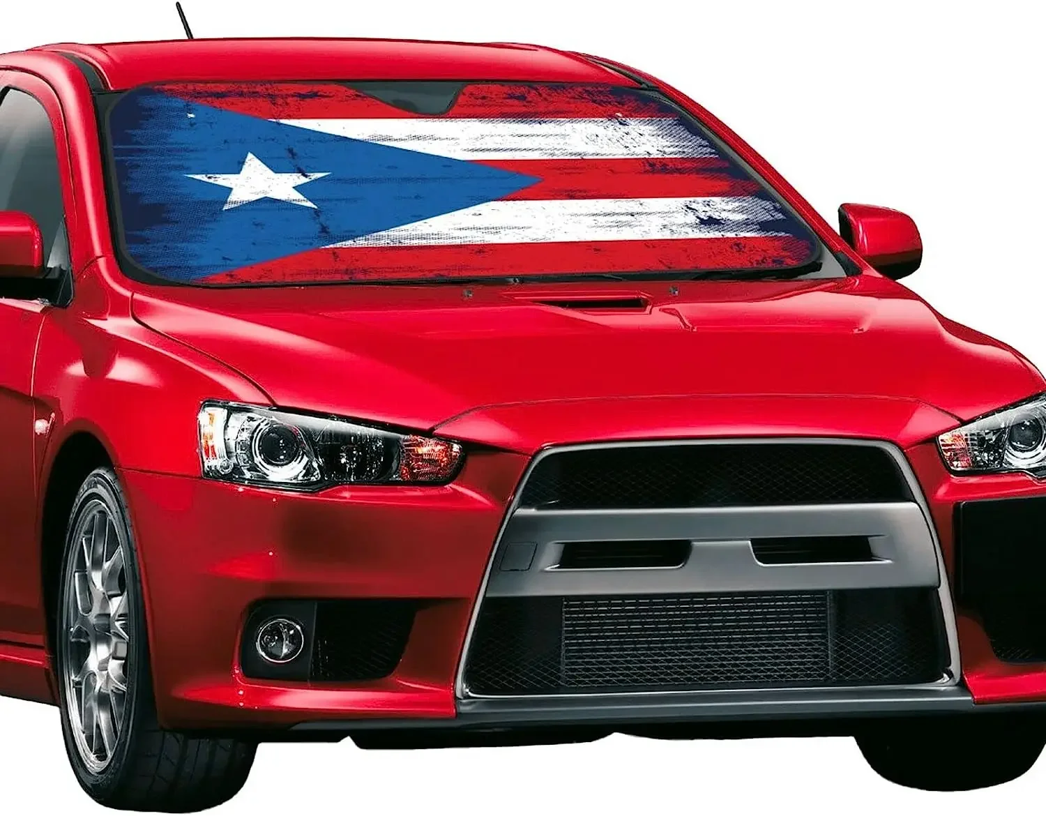 Puerto Rico Windshield Sun Shade Flag Automotive Car Shade Front Cover Car Sun Shade Windshield for Car Truck SUV Foldable