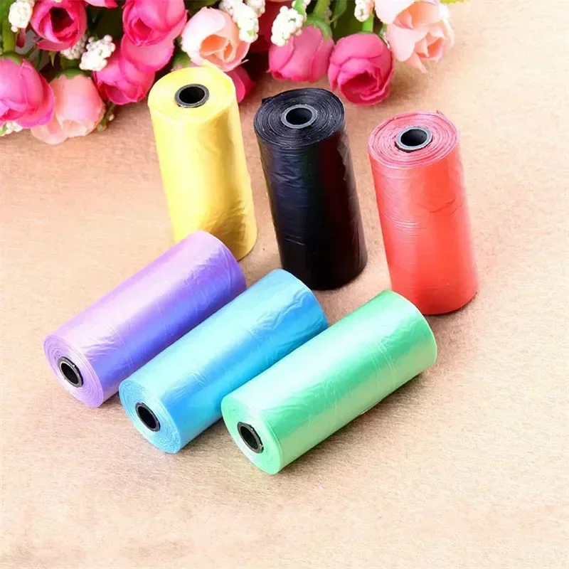 5 Rolls Dogs Cats Poop Bag Biodegradable Garbage Pet Dog Waste Bags Dog Cat Cleaning Up Refill Garbage Bag