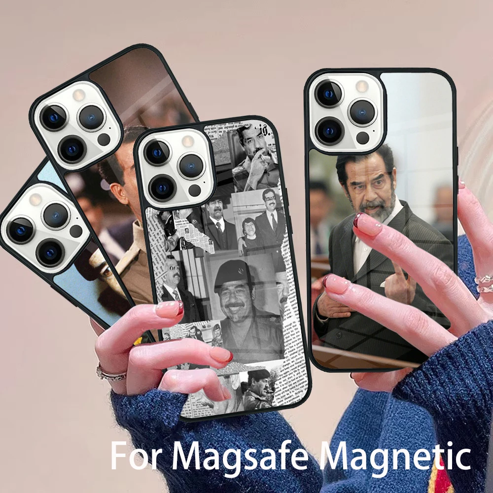 

Etui Saddam Hussein Iraq Arabic Phone Case Magesafe Magnetic Wireless Charge Cover For IPhone 16 11 12 13 14 15 Pro Max Plus