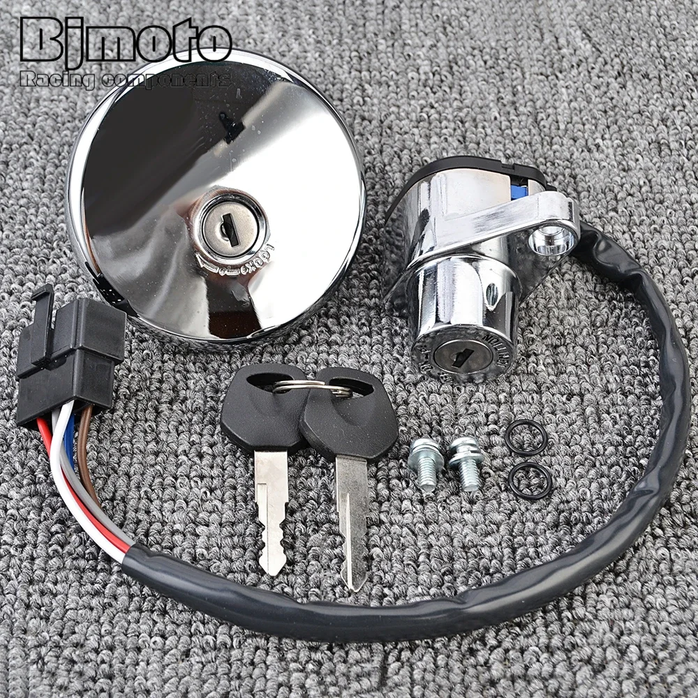 Ignition Switch Fuel Gas Cap Seat Lock Kit For Kawasaki VN900 Classic Custom Vulcan 900 VN 900 51049-5001 27005-0032 view 3
