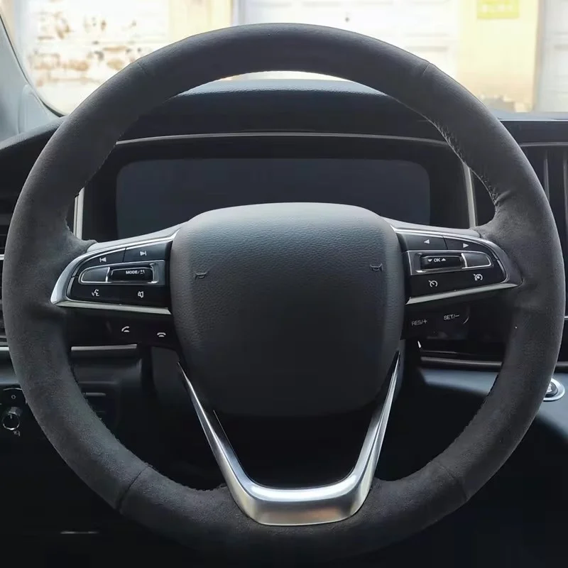 

Braid Car Steering Wheel Cover Suede Leather Steering Wrap Car Accessories For Trumpchi GS8 GS5 GS4 PLUS M8 M6 GS3