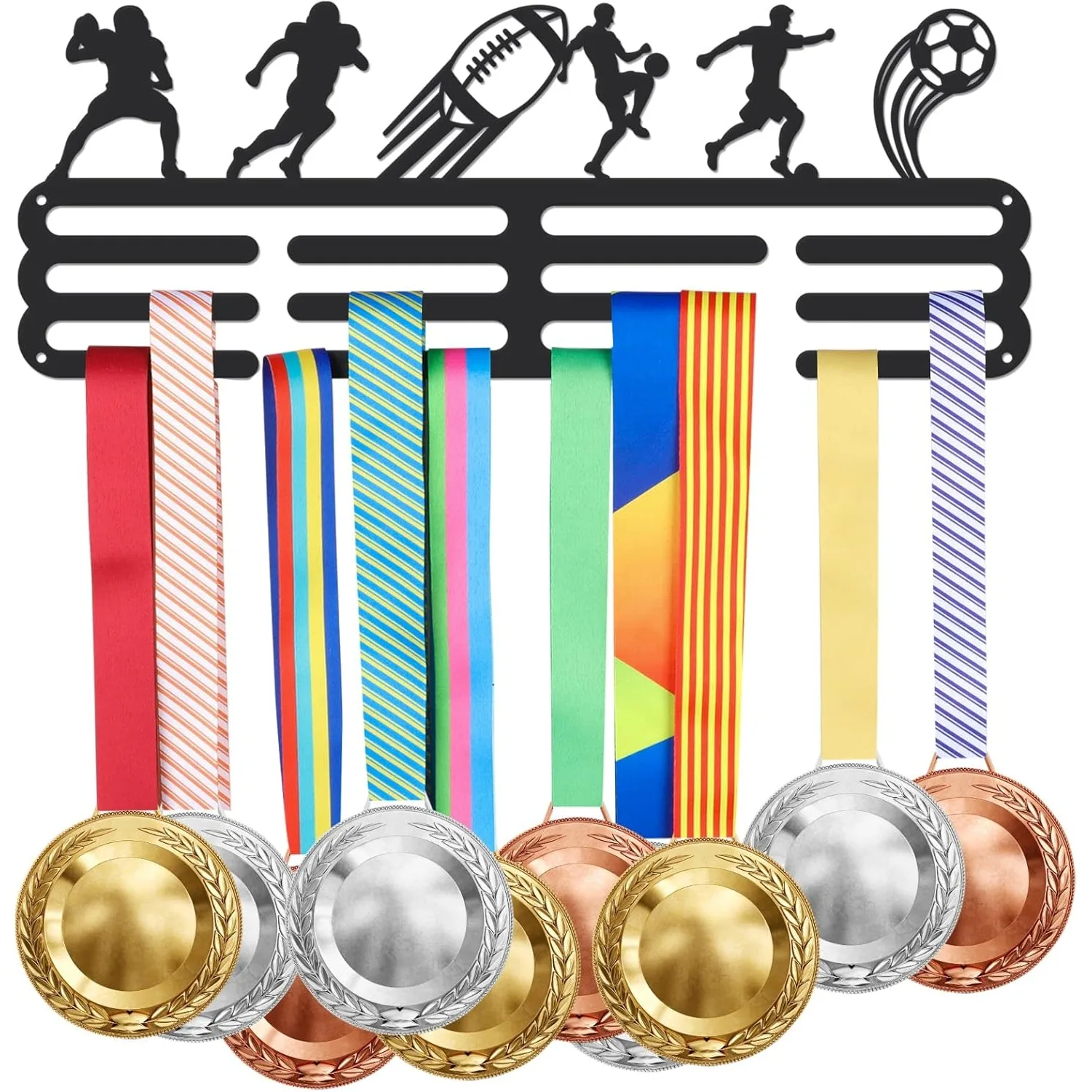 Personalized Metal Medal Holder Wall Mounted Race Medal Hanger Sports Award Display Rack