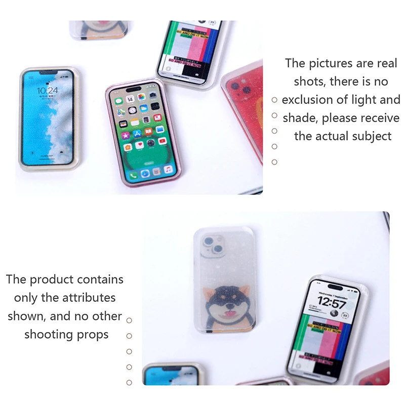 5Pcs 1:12 Dollhouse Miniature Mobile Phone Simulation Smartphone Model Kids Pretend Play Toys Doll House AccessoriesHot