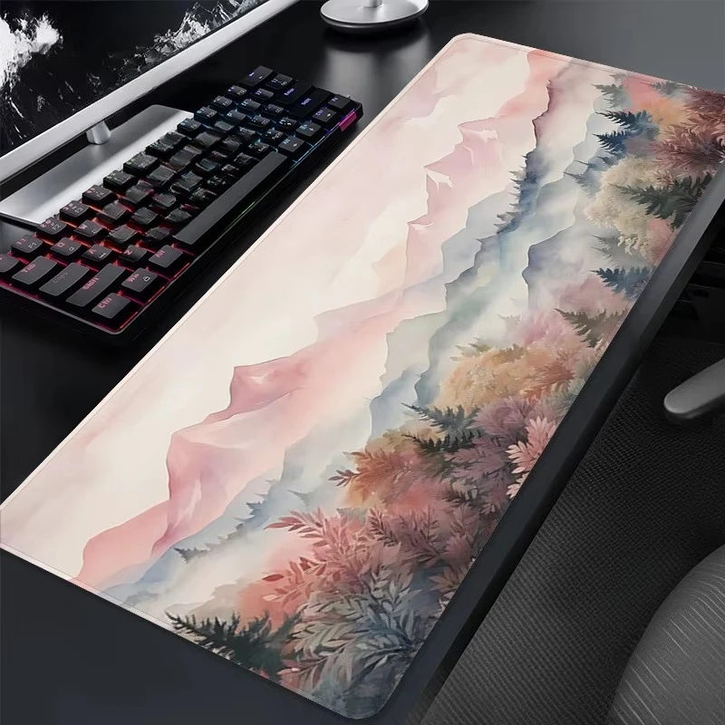 Mouse Pad Mountain Gaming Printon Demand Home New Large Mousepad XXL Playmat Desk Mats Non-Slip Carpet Office Soft PC Mice Pad