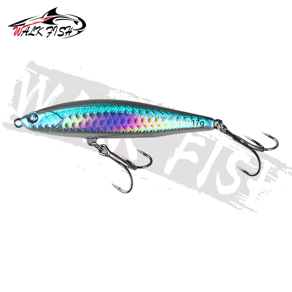 WALK FISH 1 Stück 12g-28g Sinkender Weitwurf-Pencil-Hardbait, Stickbait-Wobbler für Salzwasser, Meerbarsch, Forelle, Hecht, Angelzubehör – Detail 11