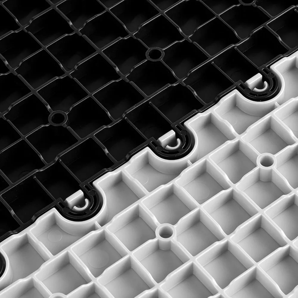 بلاط أرضية جراج متشابك مقاس 12 × 12 بوصة باللون البرتقالي، مجموعة مكونة من 50 قطعة، متين وسهل التركيب