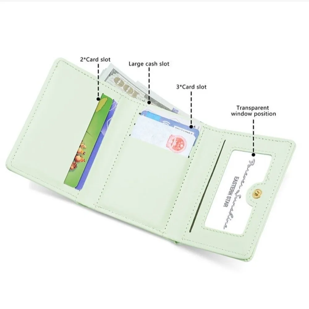 Nouveau mignon ours arc porte-monnaie pliant Tri-fold Mini portefeuilles Portable multi-fentes pochette cadeau