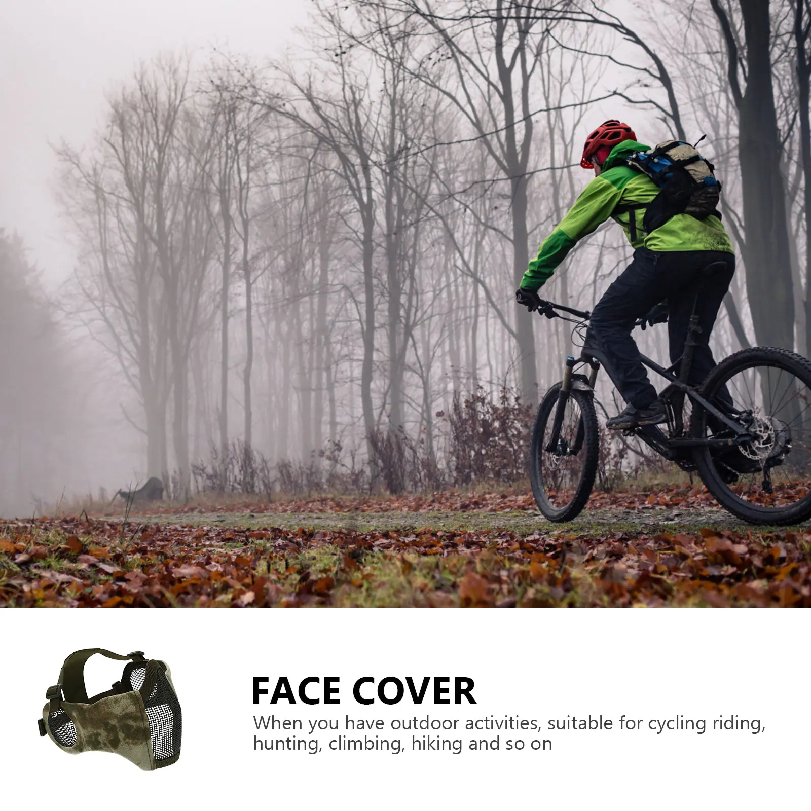 

Breathable Steel Wire Mask Hood Outdoor Sports Face Masks Nylon for Travel Riding