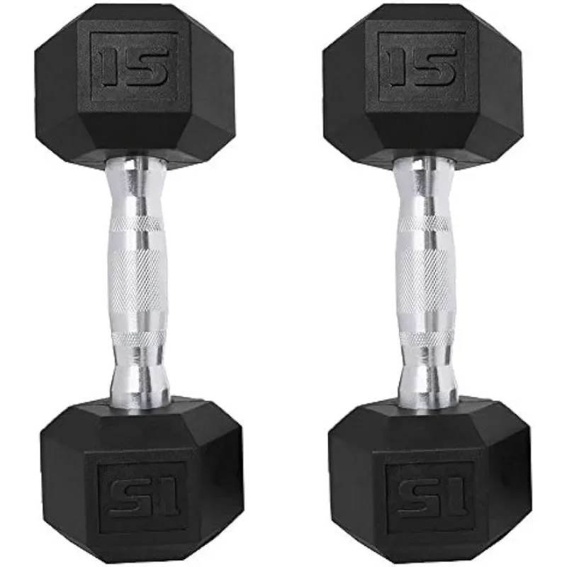 

Dumbbells Set of 2 Exercise Fitness Dumbbell for Home Gym Free Weights Hand Hex Dumb Bells