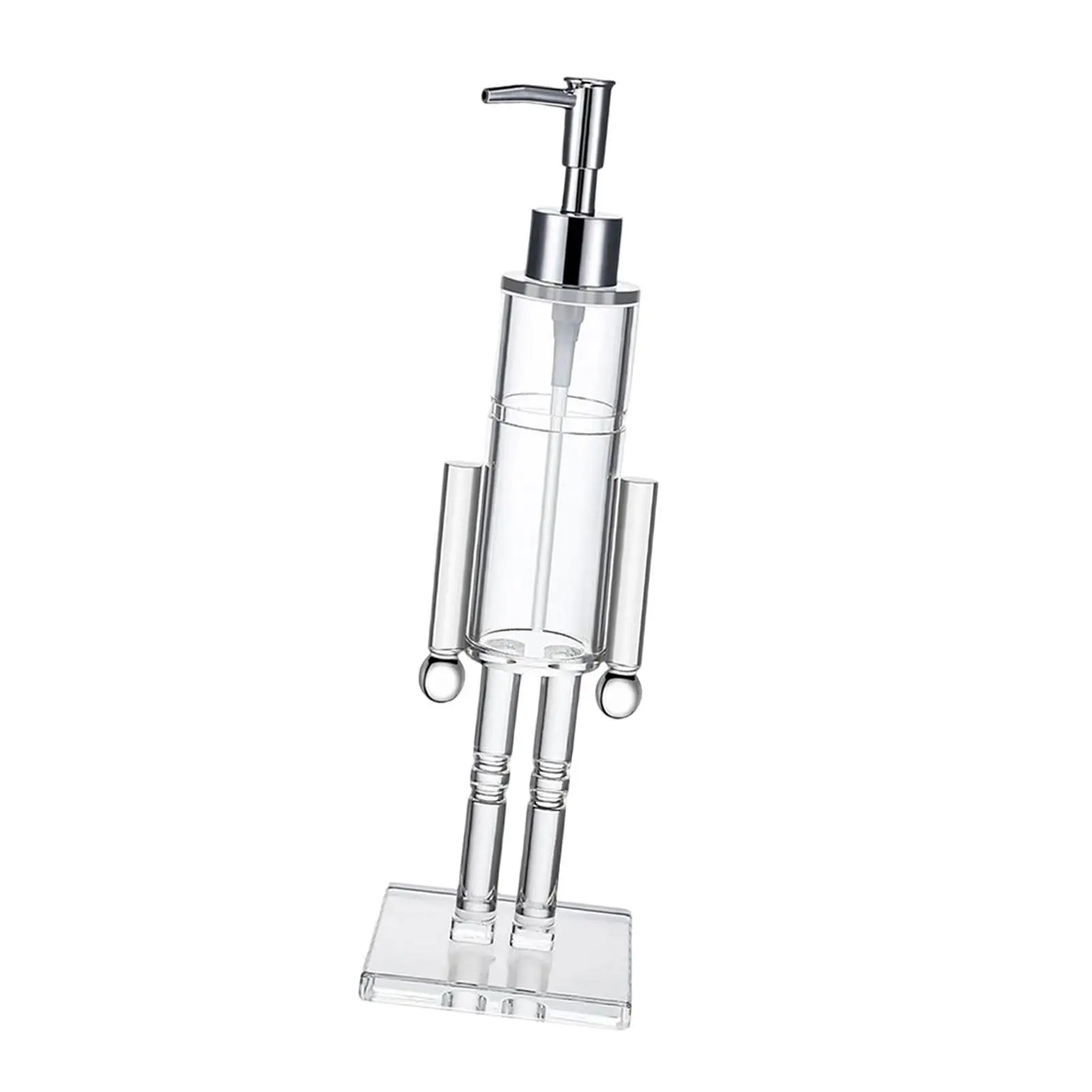 Contemporary Nutcracker Style Hand Press Soap Dispenser Refillable Pump Bottle for Bathroom Vanity and Kitchen Use