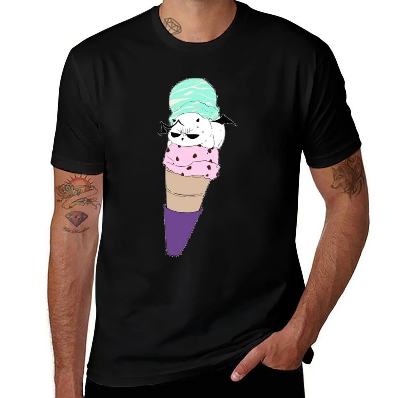 

shirt shirt School T-Shirt T-Shirt t casual shirt graphic personalised Icecream(Welcome Iruma-kun) to Demon Eggie man t t man