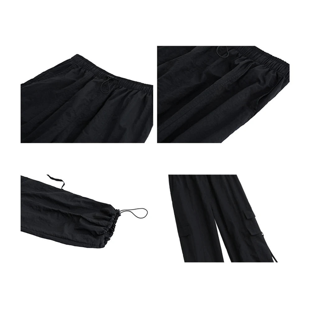 速乾パンツレディーススポーツパンツ L M ファッショナブルなルーズパンツ女性のためのルーズズボン弾性生地レギュラー丈