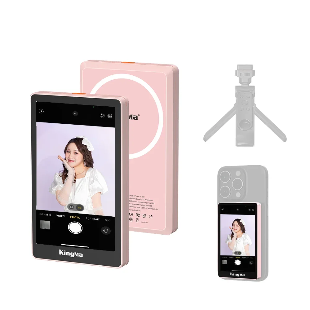 Big LCD Display Vlog Selfie Monitor Screen Magnetic Phone Vlog Selfie Monitor Screen for IPhone