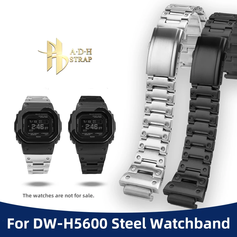 For Casio G-SHOCK Series DW-H5600 Steel Watchband and Case Modified Heart Rate Small Square DW-H5600 Watch Strap Metal Case