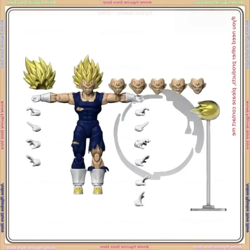

Black Hole Collaboration TK Mobae Super Saiyan Vegeta SHF Majin Form Dragon Ball 3.0 Blue Articulated Figure Collectible