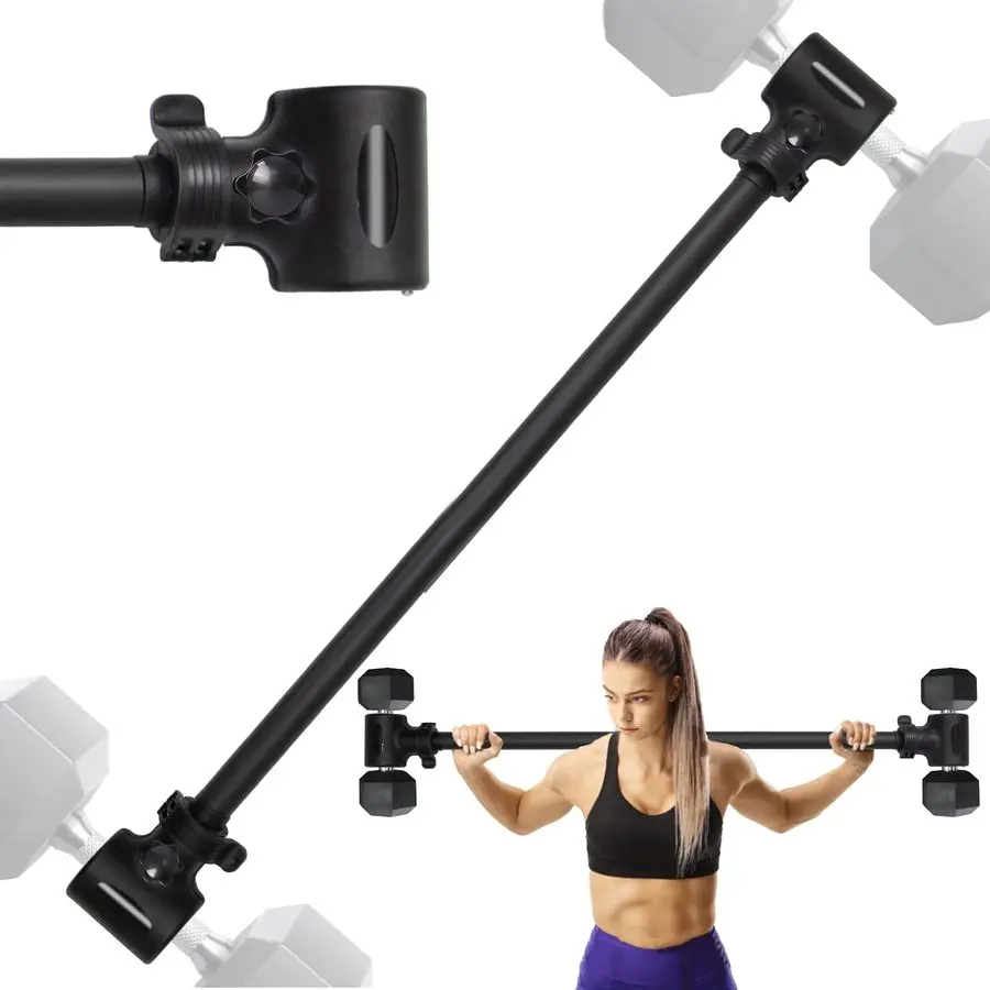 

Dumbbell Barbell Converter Bar Transform Dumbbells into Barbell, Adjustable Weights, Up to 200 lbs, Suitable for Home Gym Fitnes