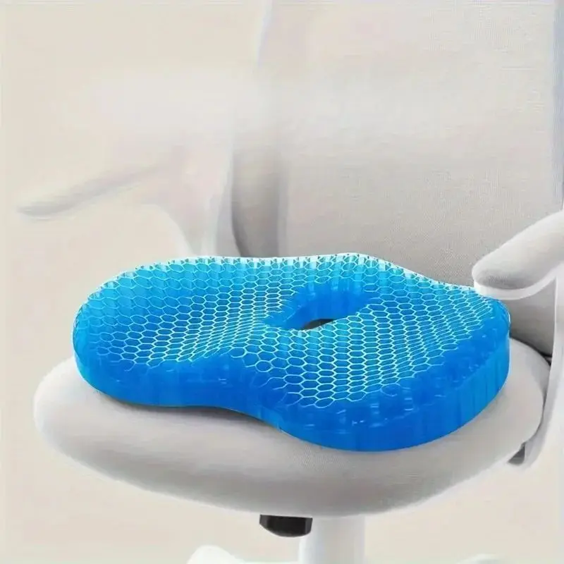 Egg Sitter Gel Seat Cushion Breathable Honeycomb Butt Cushion Non-Slip Ice Silk Cover Orthopedic Pain Relief Seat Pad for Office