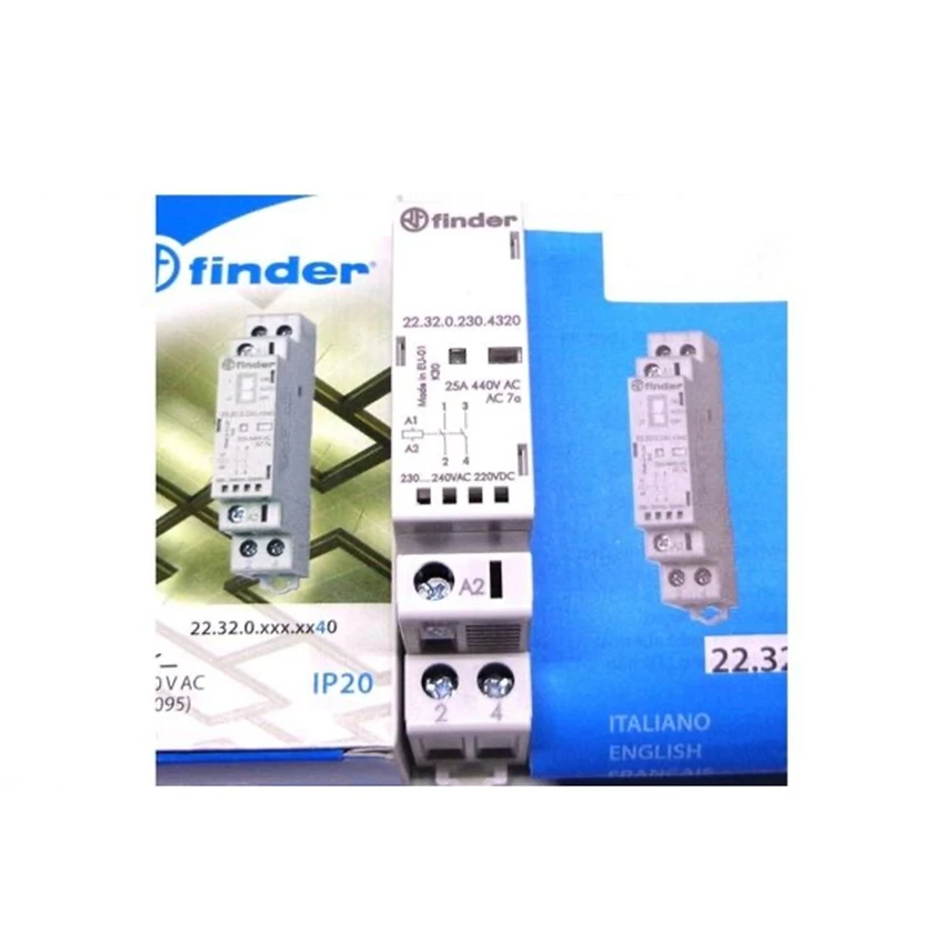 FINDER 100%-NEW 22.32.0.024.4320 22.32.0.024.4340 22.32.0.230.4320 MODULAR CONTACTORS 25A Relay Original