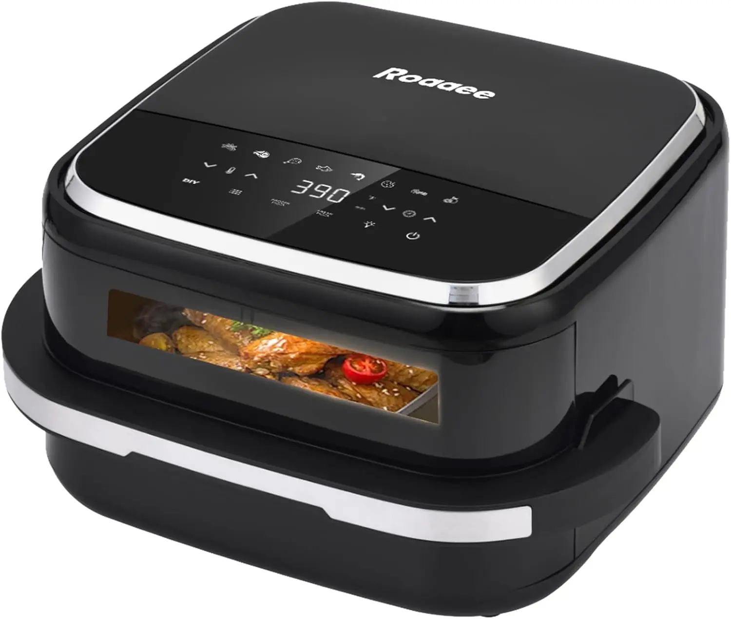 

11-in-1 Air Fryer Oven with Digital Display, 4.5QT Capacity for Pizza & Chicken Wings