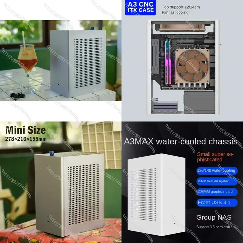 Mini ITX Gaming PC Case Compatible with 120mm Cooler Compact Computer Chassis for Small Form Factor Build Black